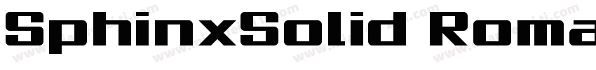 SphinxSolid RomanApr字体转换